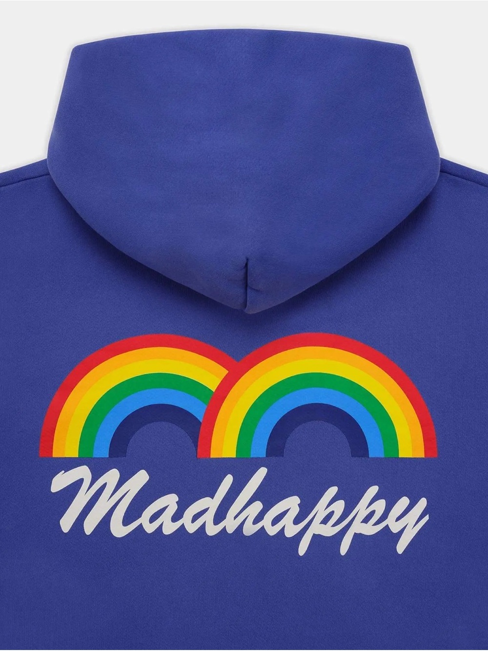 Madhappy Royal Blue Hoodie with Double Rainbow Logo